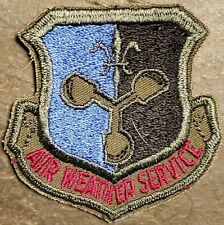 AIR WEATHER SERVICE PATCH SUBDUED USAF US AIR FORCE military UNITED STATES VTG 2 picture
