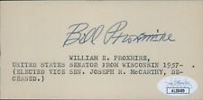 William Proxmire Wisconsin Senator Signed 2.5x5 Index Card JSA Authenticated picture