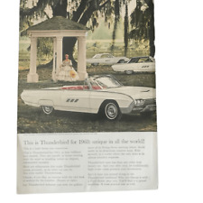 Vintage 1962 Ford Thunderbird Convertible Sports Roadster Ad Advertisement picture