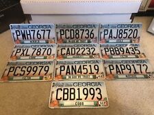 10 GEORGIA LICENSE PLATES  Peach orchard style. Various counties, '14-15 picture