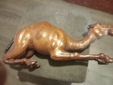 Beautiful Vintage Real Leather Wrapped Camel Standing Figure . Handmade picture