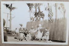 1920'S PHOTOGRAPH..PAIUTE INDIANS WITH BASKETS,U.S. SOLDIERS BIG PINE CALIFORNIA picture