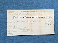 Vintage 1871 Charleston, SC Stono Phosphate Co. Invoice; Advertisement picture