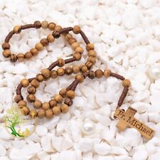 Personalized Wooden Rosary | Custom engraved Olive wood rosary from The Holy picture