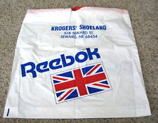 Vtg 1980s Reebok Shoe Store Plastic Shoe Shopping Bag Seward Nebraska picture