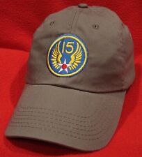 WWII era 15th Air Force emblem Aviator Ball Cap, OD green low-profile cotton hat picture