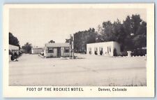 Denver Colorado Postcard Foot Of The Rockies Motel Building 1940 Vintage Antique picture