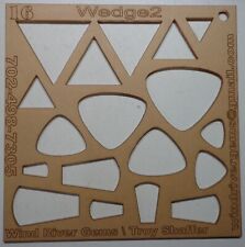 WRG- Cabochon Template - Number 16 - Wedge 2 Clear Acrylic Designer Shapes picture