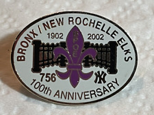 BPOE Elks 100 Year Pin Elks Lodge #756, Bronx/New Rochelle, NY, 1902-2002 picture