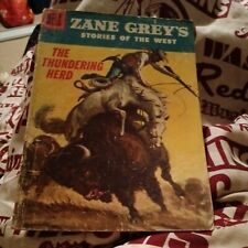 ZANE GREYS STORIES OF THE WEST 31 THE THUNDERING HERD 1955 Golden Age Dell comic picture