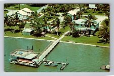Fort Myers Beach FL-Florida, Aerial Zimm's Bay N Gulf Cottages, Vintage Postcard picture