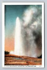 Yellowstone National Park, Old Faithful Eruption Series # YP 12 Vintage Postcard picture