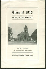 Homer Academy Class of 1915 Commencement Program Homer NY picture