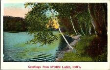 1918. GREETINGS FROM STORM LAKE, IOWA. POSTCARD. RC9 picture