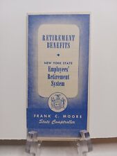 Vintage Pamphlet-Fold Out  New York State Employees Retirement Benefits 1946 picture