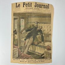 1896 Antique France Illustration Newspaper Le Petit Journal Death of Minister Co picture