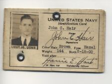 VTG 1940s US Navy ID John C. Hair Lieutenant JG USNR Military Glasses Stoic picture