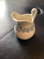Vtg Wedgewood Queens Ware small pitcher Beige With Blue Leaf Design picture