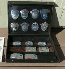 Hook-Fast Badge Company Salesman Sample Case 15 Badges Belt Buckles collection  picture