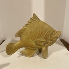 Vintage 11” Tall 12” Wide Fish Figurine Free standing Composite/Resin Display ￼ picture