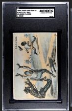 1888 H804-5A Colored Players F-O-U-L - Victorian Trade Card 1880s - SGC Graded picture