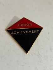 Vintage Junior Achievement Red & Black Enamel Badge ? 3