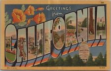 CALIFORNIA Large Letter Postcard State Capitol View / Piltz Linen - Dated 1947 picture