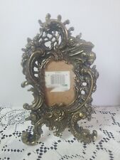 Rococo Baroque Ornate Frame, Tabletop, Cherub, Cast Metal, Italy  picture