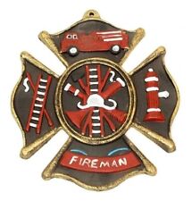 Fireman Cast Iron Wall Plaque picture