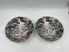 Queens by Churchhill 9in Earthware Turkey Serving Bowl Set of 2 AA01B14004 picture