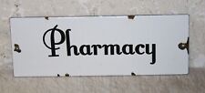 Porcelain Pharmacy SIGN Pharmacist Vintage Style Drug Store Decor Apothecary .. picture