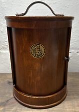Vintage Pyrat Rum Wooden Display Case With Sliding Door 9” X 7” w/ Buddha Emblem picture