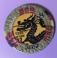 2012 Unc Limited Cache Creek $8 Casino Chip Chinese New Year of the Dragon picture