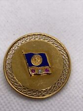 Vtg Virginia State Flag Service Pin 1/20 12k GF 1 Diamond 2 Rubies  picture