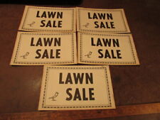 20 Vintage Lawn Sale signs 1920's with bird heavy stock press board paper picture
