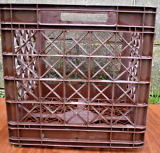 Vintage Stackable Interlocking Storage Crate LP  Records  BROWN picture