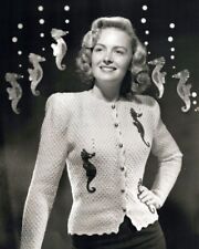 Donna Reed 1947 classic in seahorse sweater Green Dolphin Street 24x36 poster picture
