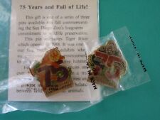 Vintage San Diego Zoo, CA Lapel Pins Celebrating 75 Years 1916-1991 Lot of (2) picture