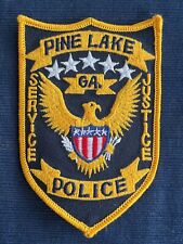 Rare PINE LAKE GEORGIA GA Police Patch - 2 Full Time Officers - Population 752 picture