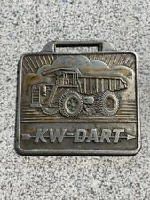 Authentic KW DART J.T. VINTAGE Mining Equipment ADVERTISING Brass WATCH FOB picture