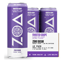 ZOA Zero Sugar Energy Drinks Frosted Grape Sugar Free with Electrolytes Healthy picture