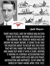 RMS TITANIC SURVIVOR JACK THAYER TRIBUTE PIECE WITH FAMOUS QUOTATION picture