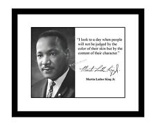 Martin Luther King Jr 8x10 Signed Photo Content of Character Quote MLK print picture