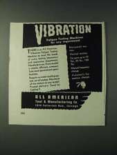 1943 All American Vibration Fatigue Testing Machine Ad - Any Requirement picture