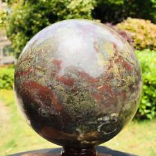 9.81LB Natural dragon blood stone quartz sphere crystal ball reiki healing 1269 picture