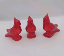 Red Cardinal Bird Avon Empty Cologne Bottles 1979 Vintage Set Of 3 picture