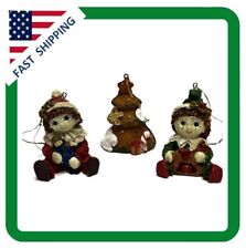 Vintage Christmas Terry's Village Ornaments Set Of 3 picture