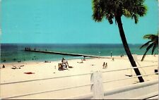 Manatee County Public Beach Breakwater Fishing Pier Gulf Mexico 1967 Pm Postcard picture