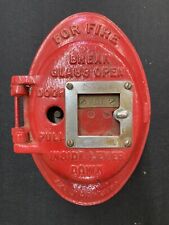 VINTAGE OVAL ADT A.D.T. WATCH & FIRE ALARM CALL BOX PULL STATION Break Glass picture
