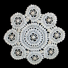 Beautiful Crochet Lace Centerpiece Doily, Large 14.5 inches Wide, Scallop Edge picture
